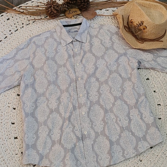 TASSO ELBA MULTI XL UNIQUE PATTERN DRESS SHIRT - Picture 12 of 16